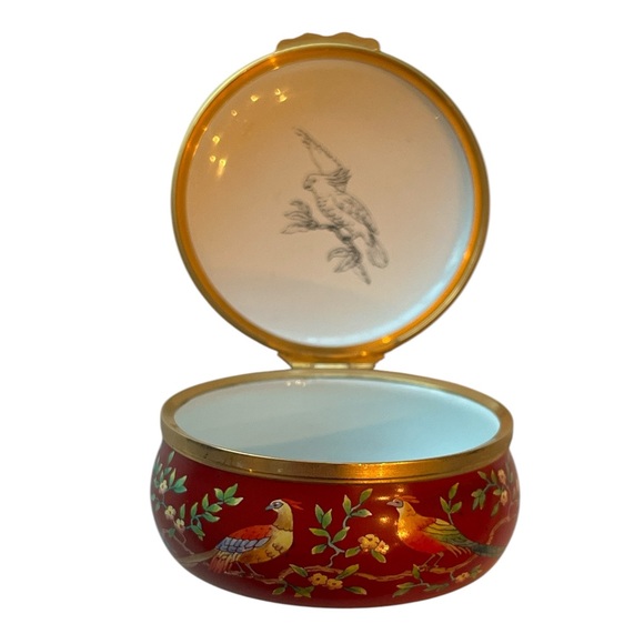 Halcyon Days Enamel Box-Beautiful Birds - Picture 3 of 6